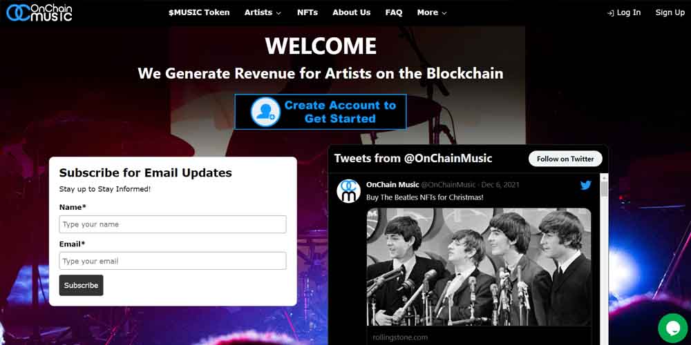 OnChain Music platform for music on the blockchain