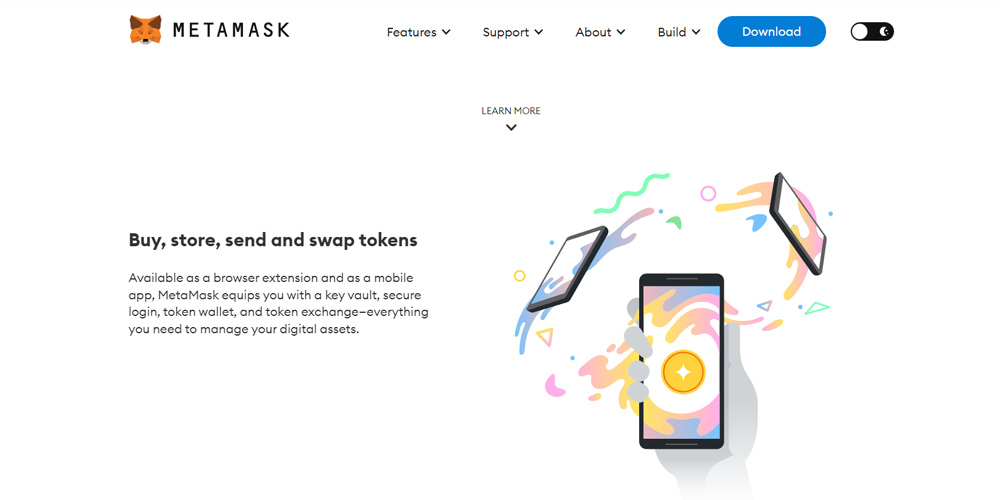 MetaMask wallet main page 