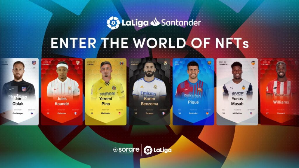 Sorare cards from LaLiga players