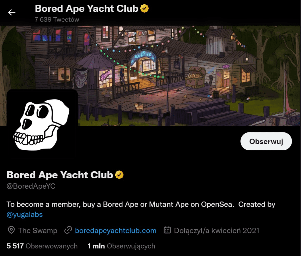 Bored Ape Yacht Club twitter