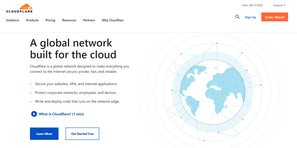 Cloudflare nft main page