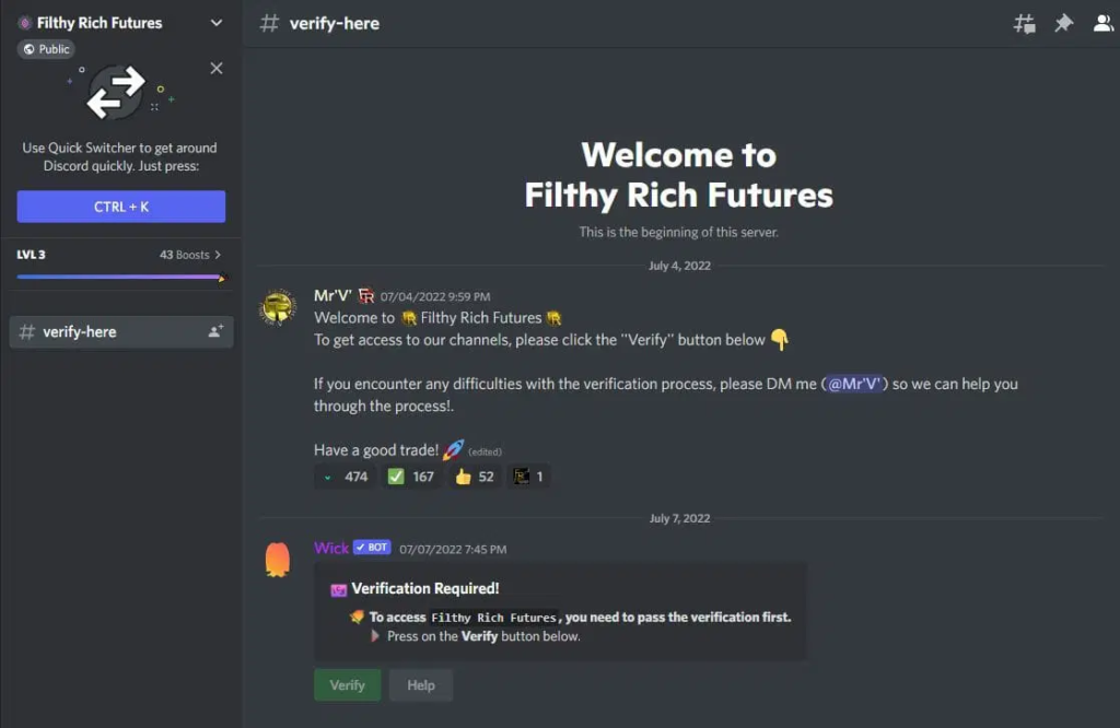 Filthy Rich Futures discord server