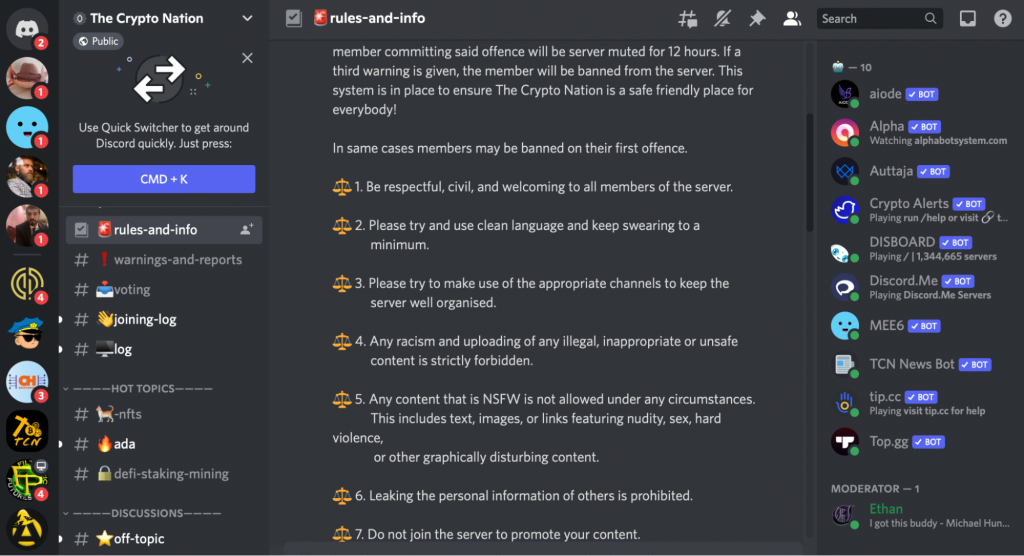 The Crypto Nation discord server