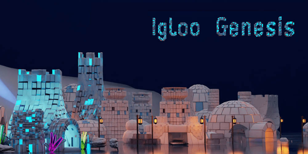Igloo Genesis main page and some NFT igloos