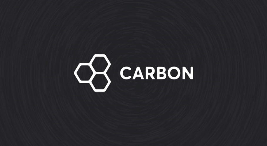 image displaying the official logo from Carbon investments along with a black background