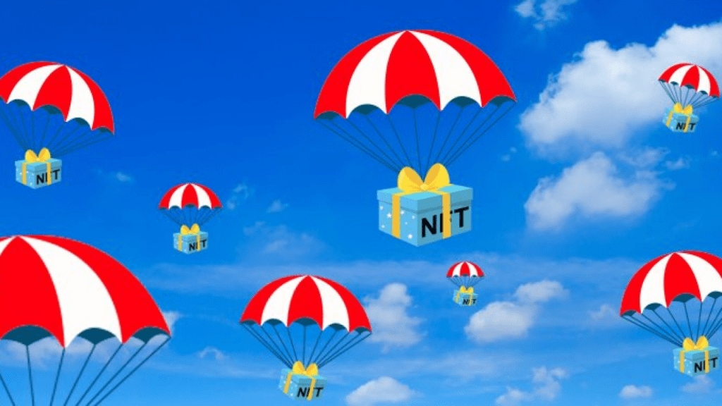 image of gift boxes with parachutes attached to them